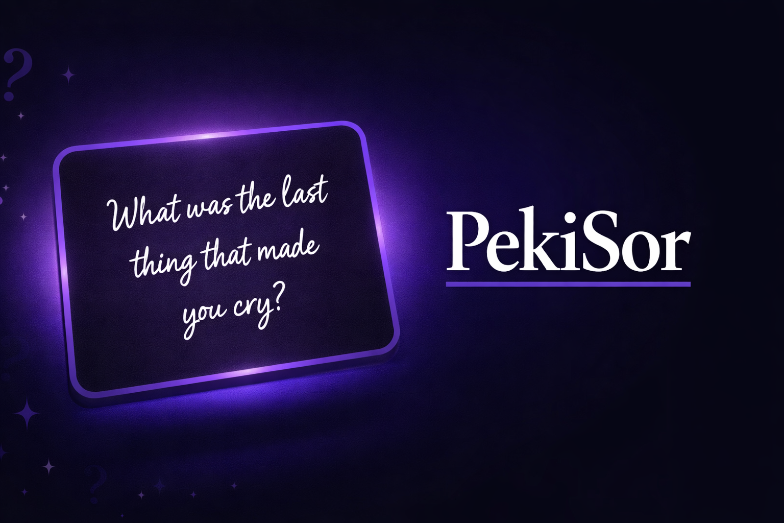 PekiSor – Conversation Card Game